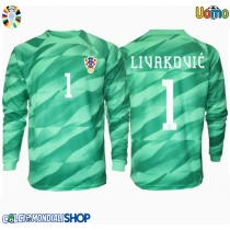 Maglie da calcio Croazia Dominik Livakovic #1 Portiere Seconda Maglia Europei 2024 Manica Lunga